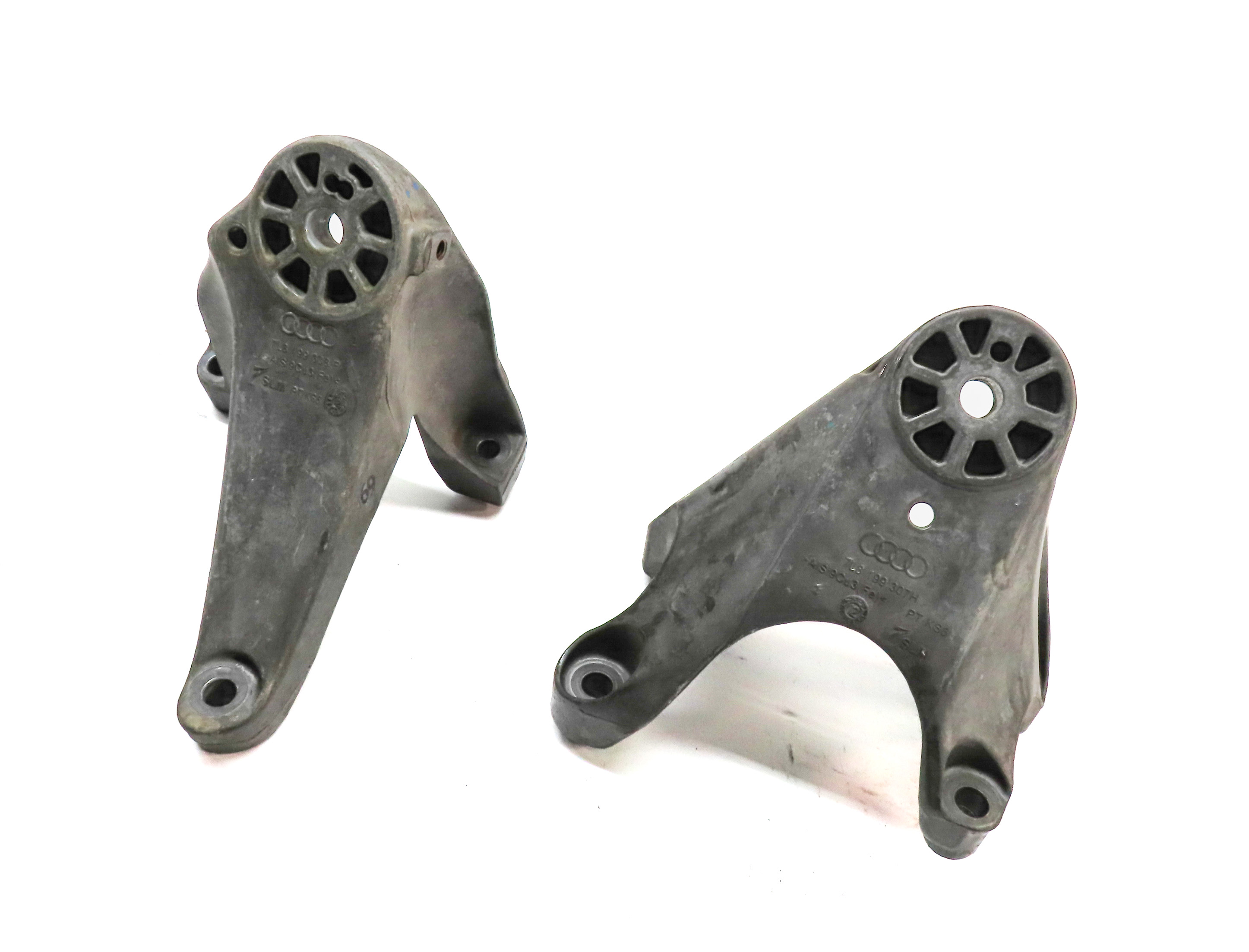 2013 AUDI Q7 (4L) 3.0L SUPER (CTWB) ENGINE MOTOR MOUNT SUPPORT BRACKET SET/2 — exact item pictured